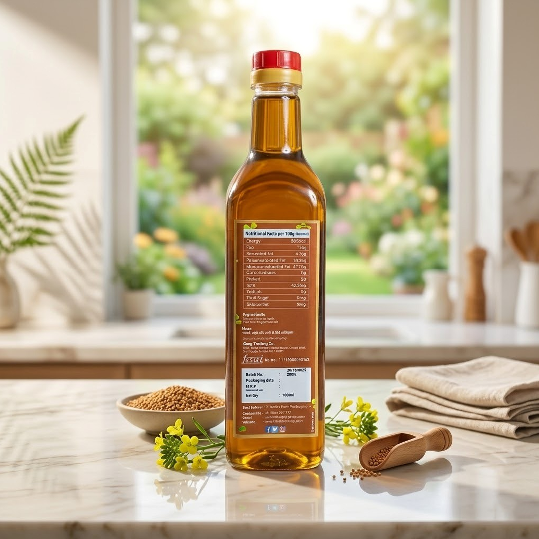 Wooden Pressed Yellow Mustard Oil