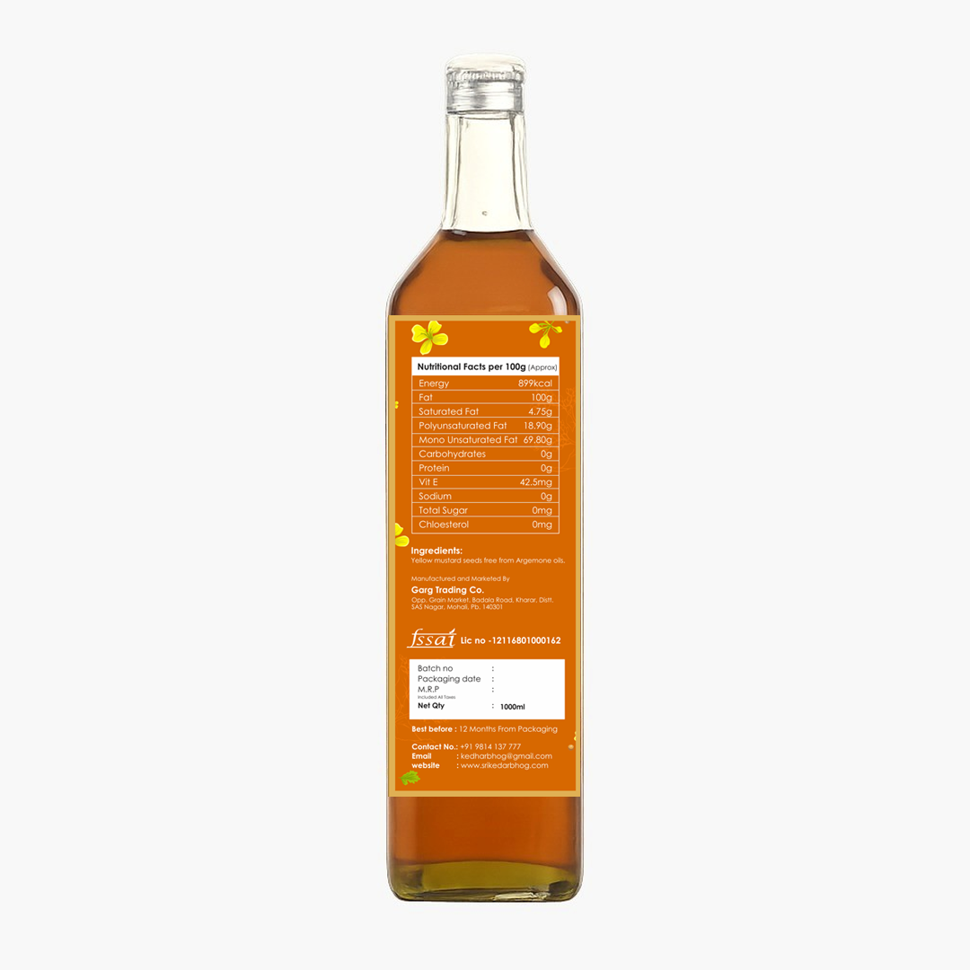 Wooden Pressed Yellow Mustard Oil